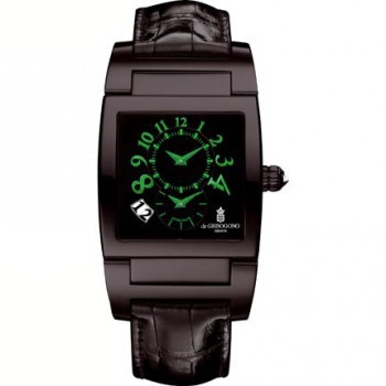 de Grisogono Uno DF N24 (SS-PVD / Black / Green)