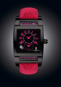 de Grisogono Uno DF N26/A (SS-PVD / Black / Pink Gems)