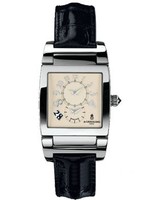 de Grisogono Uno Dual Time (Steel / Beige / Leather)