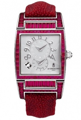 de Grisogono Uno Ladies (WG-Rubies / White / Red Strap)