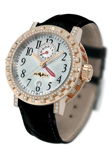 DeWitt Academia Double Fuseau (RG / MOP / Diamonds) AC.2001.53 / 01.M650