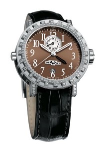 DeWitt Academia Double Fuseau (WG / Chocolate / Diamonds) AC.2001.48 / 01.M152