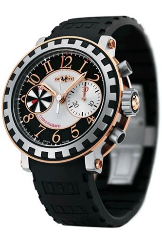 DeWitt Chronograph Sequentiel (RG / Black-Grey- Guilloche / Rubber) AC.6005.28A.M003