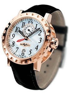 DeWitt Double Fuseu GMT II(RG / white MOP / Leather) AC.2002.53.M650