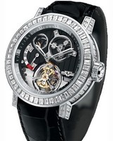 DeWitt Tourbillion Differential Joaillerie(WG-Baguette / Black Guilloche / Leather) AC.8200.48 / 02.M954