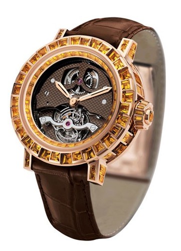 DeWitt Tourbillon Mysterieux Haute Joaillerie (Orange Sapphires) AC.8001.53 / 01.M952