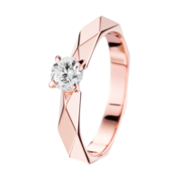 Boucheron Facette Pink Gold Solitaire