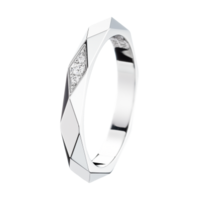 Boucheron Facette Platinum Wedding Band Diamonds