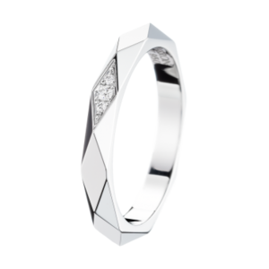 Boucheron Facette Platinum Wedding Band Diamonds