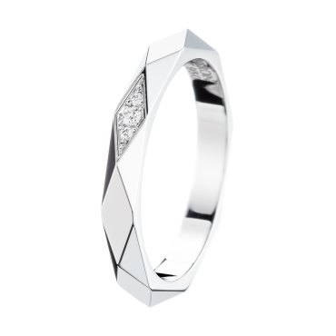 Boucheron Facette Platinum Wedding Band Diamonds