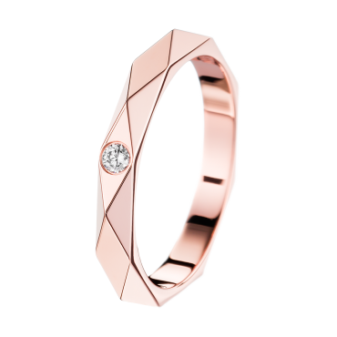Boucheron Facette pink gold Wedding Band