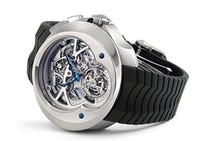 Franc Vila Franc Vila Cuatro Tourbillon Dial-Side Column Wheel Monopusher Chronograph (Titanium-WG / Skeleton / Strap) FVaN0