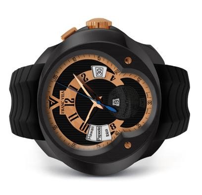 Franc Vila Franc Vila GMT Universal Timezone Quantieme Automatique (Titanium-Stainless Steel / Black / Leather) FVa5.1