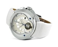 Franc Vila Franc Vila Haute Joaillerie Universal Timezone GMT Quantieme Automatique with Diamonds (WG / White / Leather) FVa5