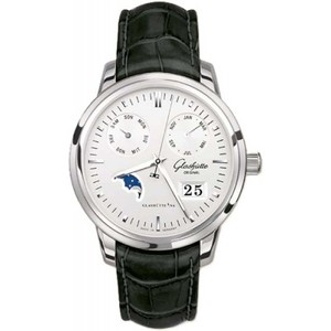 Glashutte Original Calendar (SS / Siver / Leather) 100-06-13-02-04