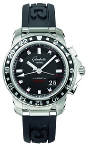 Glashutte Original Evolution GMT (SS / Black / Rubber) 39-55-43-03-04