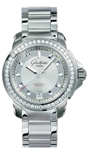Glashutte Original Evolution M (SS-Diamonds / Silver / Steel Bracelet) 39-21-03-22-14