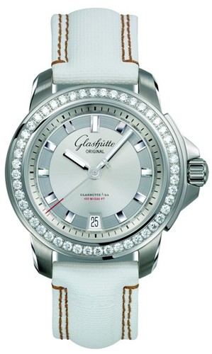 Glashutte Original Evolution M (SS / Silver / Trieste Strap) 39-21-03-22-04