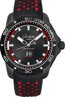 Glashutte Original Impact Panorama Date (Black SS / Black Trieste Strap) 39-47-16-16-03
