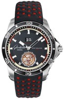 Glashutte Original Impact Tourbillon (SS / Black / Black-Red Fabric Strap) 94-01-03-03-03