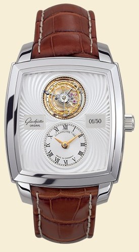 Glashutte Original Karee Tourbillon (Platinum / Silver / Leather) 43-01-12-12-04