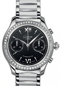 Glashutte Original Lady Serenade Chronograph (SS-Diamonds / Black / SS) 39-34-13-12-34