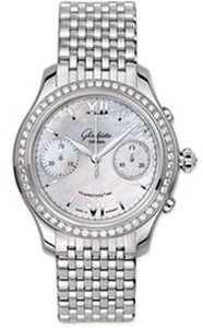 Glashutte Original Lady Serenade Chronograph (SS-Diamonds / MOP / SS-Braided) 39-34-12-12-14
