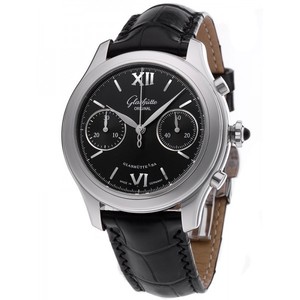 Glashutte Original Lady Serenade Chronograph (SS / Black / Leather) 39-34-13-02-04