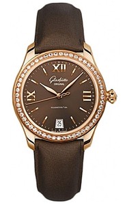Glashutte Original Lady Serenade (RG-Diamonds / Brown / Brown Satin Strap) 39-22-01-11-05