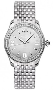 Glashutte Original Lady Serenade (SS-Diamond / Silver-Ornament / Stainless Steel Bracelet) 39-22-03-22-14