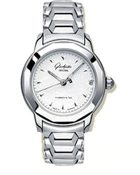 Glashutte Original Lady Sport (Steel / White / Steel) 10-33-41-51-04