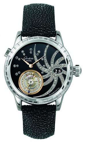Glashutte Original Night Shade (WG-Diamonds / Black-Diamonds / Leather) 93-11-04-04-04
