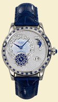Glashutte Original Nordic Light (WG / Blue-Diamonds / Leather-Satin Strap) 90-02-62-62-04