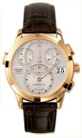 Glashutte Original PanoDate PanoMaticChrono (RG / Silver / Leather) 95-01-01-01-04