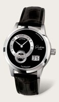 Glashutte Original PanoDate PanoMaticDate (Platinum / Black / Leather) 90-01-03-03-04