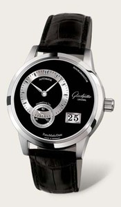 Glashutte Original PanoDate PanoMaticDate (Platinum / Black / Leather) 90-01-03-03-04