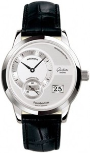 Glashutte Original PanoDate PanoMaticDate (SS / Silver / Leather) 90-01-02-02-04
