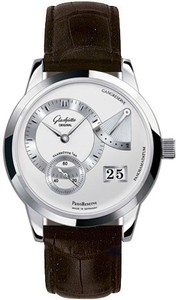 Glashutte Original PanoDate PanoReserve (Steel / Silver / Leather) 65-01-02-02-04