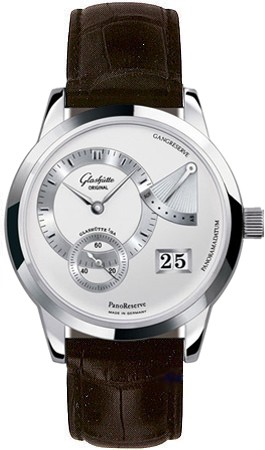 Glashutte Original PanoDate PanoReserve (Steel / Silver / Leather) 65-01-02-02-04