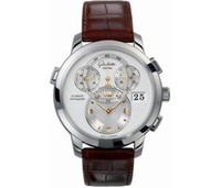 Glashutte Original PanoMatic Chrono XL (WG / Silver / Leather) 95-01-31-24-04