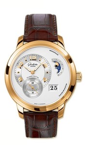 Glashutte Original PanoMatic Lunar XL (RG / Silver / Leather) 90-02-31-11-04