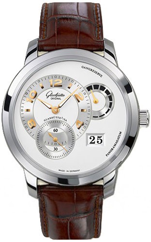 Glashutte Original PanoMatic Reserve XL (WG / Silver / Leather) 90-03-31-14-05