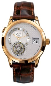 Glashutte Original PanoMatic Tourbillon (RG / Silver / Leather) 93-01-01-01-04