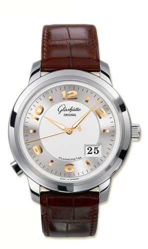 Glashutte Original PanoMaticCentral XL (WG / Silver / Leather) 100-03-21-14-05