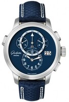Glashutte Original PanoMaticChrono (Platinum / Blue / Leather) 95-01-05-15-04