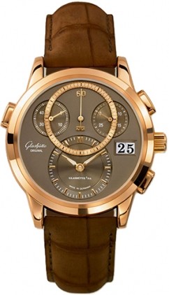 Glashutte Original PanoMaticChrono (RG / Brown / Leather) 95-01-14-01-04