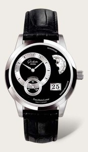 Glashutte Original PanoMaticLunar (Platinum/Black/Leather) 90-02-03-03-04