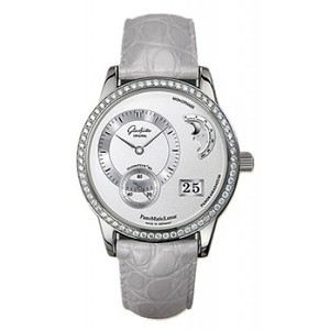 Glashutte Original PanoMaticLunar (WG-Diamonds/Silver/Leather) 90-02-02-04-10
