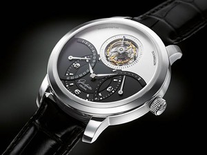 Glashutte Original PanoTourbillon XL (WG / Black-Silver / Leather) 41-03-04-04-04