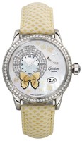 Glashutte Original Pretty Butterfly (WG / MOP-Diamonds / Yellow Leather Strap) 65-01-70-70-04